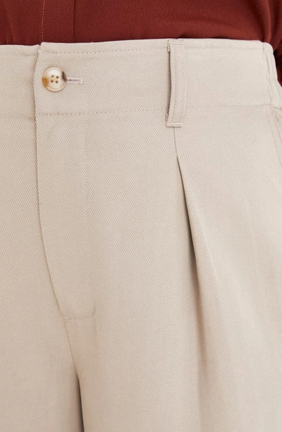 Madewell The Untailored Plaid Straight Leg Pants In Pumice