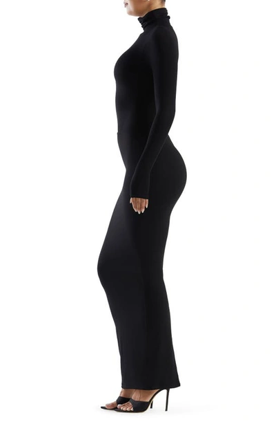 Shop N By Naked Wardrobe Back Slit Body-con Maxi Skirt In Black