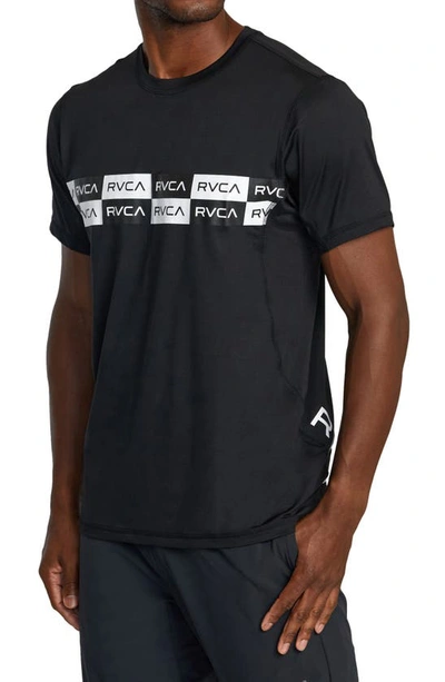 Shop Rvca Sport Vent Logo Graphic T-shirt In Black/ White