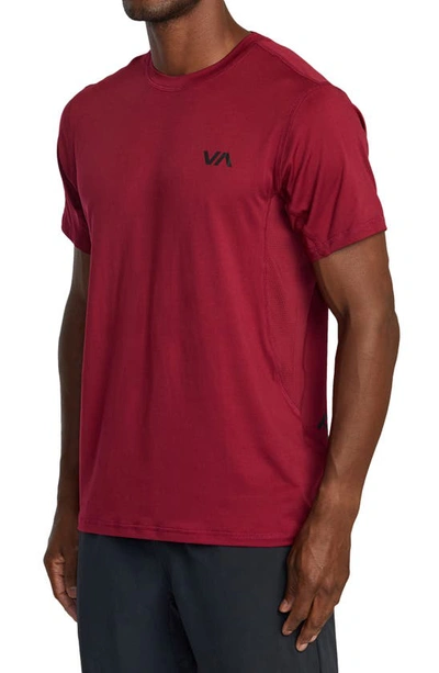Shop Rvca Sport Vent Logo Graphic T-shirt In Deep Magenta