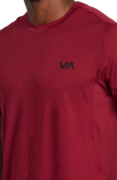 Shop Rvca Sport Vent Logo Graphic T-shirt In Deep Magenta