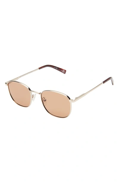 Shop Le Specs Neptune Deux 52mm Square Sunglasses In Gold