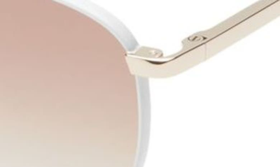 Shop Le Specs Neptune Deux 52mm Square Sunglasses In Gold / White