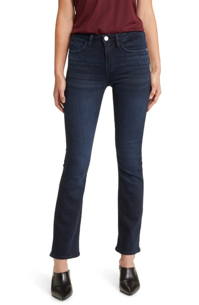 Shop Frame Le Crop Mid Rise Mini Boot Jeans In Onyx Indigo