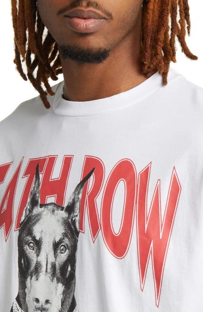 Shop Death Row Records Doberman Chain Cotton Graphic T-shirt In White