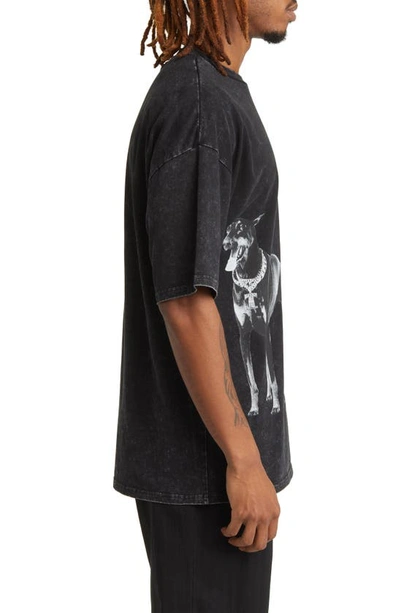 Shop Death Row Records Doberman Cotton Graphic T-shirt In Black
