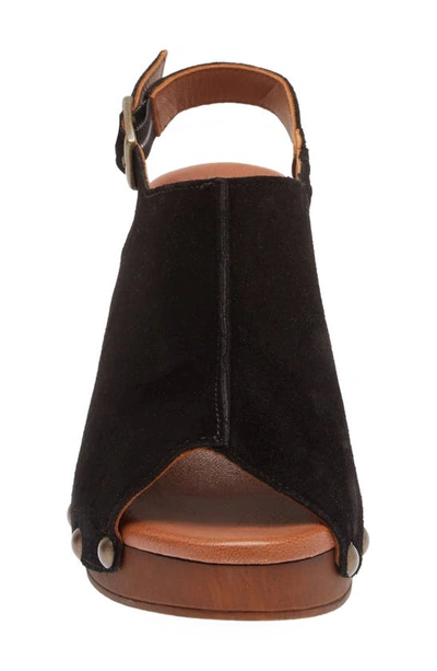 Shop Cordani Winnie Slingback Sandal In Camoscio Nero
