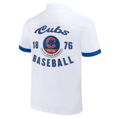 Shop Darius Rucker Collection By Fanatics White Chicago Cubs Bowling Button-up Shirt