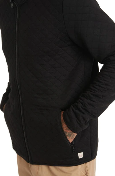 Shop Marine Layer Corbet Quilted Knit Jacket In Black Heather
