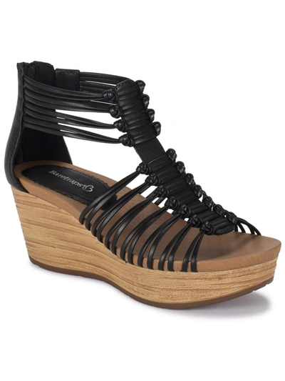 Shop Baretraps Maelei Womens Shimmer Woven Wedge Heels In Black