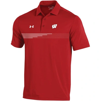 Shop Under Armour Red Wisconsin Badgers Tee To Green Stripe Polo