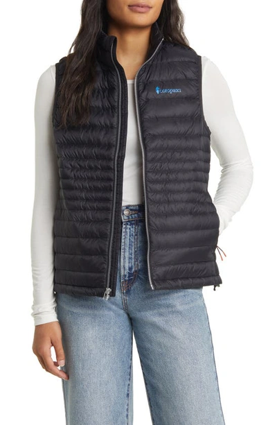 Cotopaxi Fuego Water Resistant Packable 800 Fill Power Down Vest In  Black
