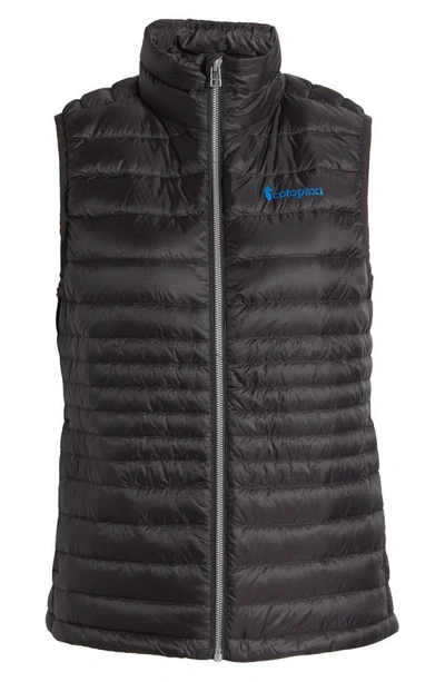Cotopaxi Fuego Water Resistant Packable 800 Fill Power Down Vest In  Black
