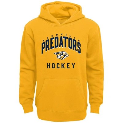 Shop Outerstuff Toddler Gold/heather Gray Nashville Predators Play By Play Pullover Hoodie & Pants Set