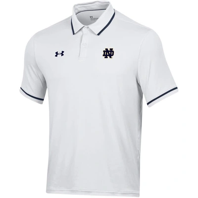 Shop Under Armour White Notre Dame Fighting Irish T2 Tipped Performance Polo