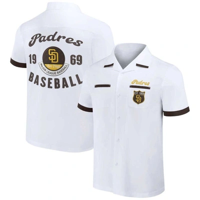 Shop Darius Rucker Collection By Fanatics White San Diego Padres Bowling Button-up Shirt