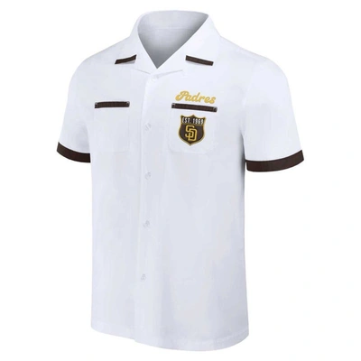 Shop Darius Rucker Collection By Fanatics White San Diego Padres Bowling Button-up Shirt