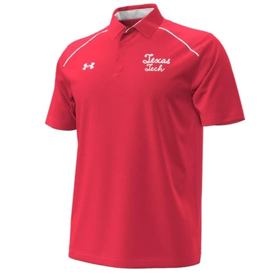 Shop Under Armour Red Texas Tech Red Raiders Throwback Cursive Polo