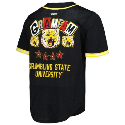 Shop Pro Standard Black Grambling Tigers Homecoming Mesh Button-down Shirt