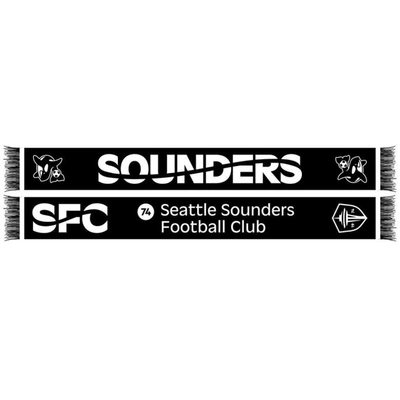 Shop Ruffneck Scarves Seattle Sounders Fc Orca Scarf In Black