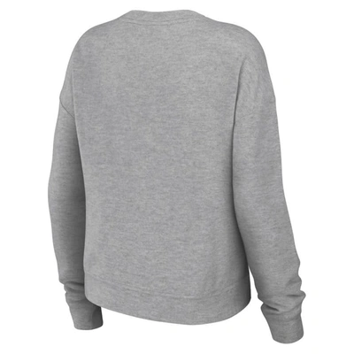 Wear By Erin Andrews Heather Gray Chicago Bears Plus Size Knitted Tri-blend Long Sleeve T-shirt & P In Heather Gray