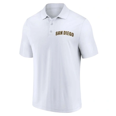 Shop Fanatics Branded Brown/white San Diego Padres Two-pack Logo Lockup Polo Set