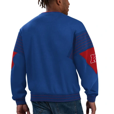 Shop Starter Royal Buffalo Bills Face-off Pullover Sweatshirt