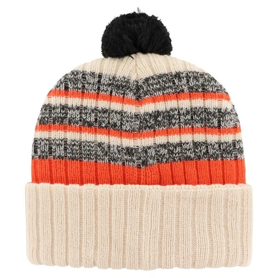 Shop 47 '  Natural Chicago Bears  Tavern Cuffed Knit Hat With Pom In Cream