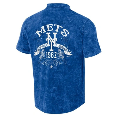 Shop Darius Rucker Collection By Fanatics Royal New York Mets Denim Team Color Button-up Shirt