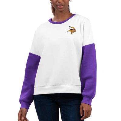 Shop G-iii 4her By Carl Banks White Minnesota Vikings A-game Pullover Sweatshirt