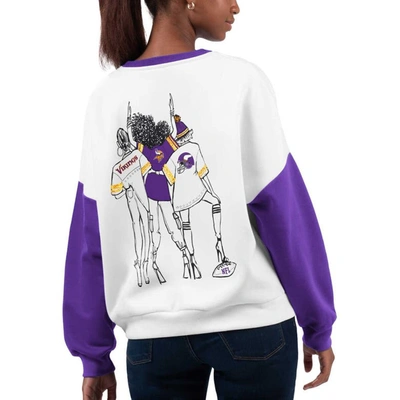 Shop G-iii 4her By Carl Banks White Minnesota Vikings A-game Pullover Sweatshirt