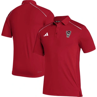 Shop Adidas Originals Adidas Red Nc State Wolfpack Coaches Aeroready Polo