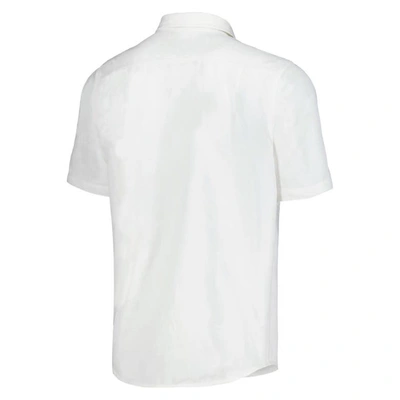 Tommy Bahama Men's White Texas A&m Aggies Coconut Point Palm Vista Islandzone Camp Button-up Shirt In White