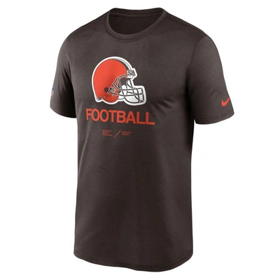 Shop Nike Brown Cleveland Browns Sideline Infograph Performance T-shirt