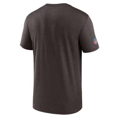 Shop Nike Brown Cleveland Browns Sideline Infograph Performance T-shirt