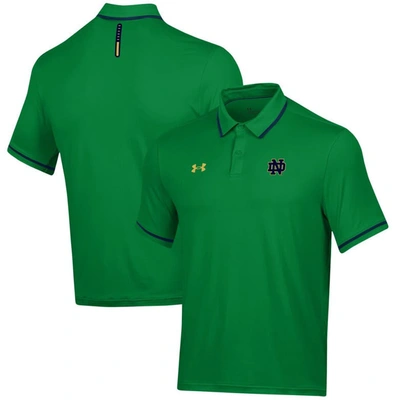 Shop Under Armour Green Notre Dame Fighting Irish T2 Tipped Performance Polo