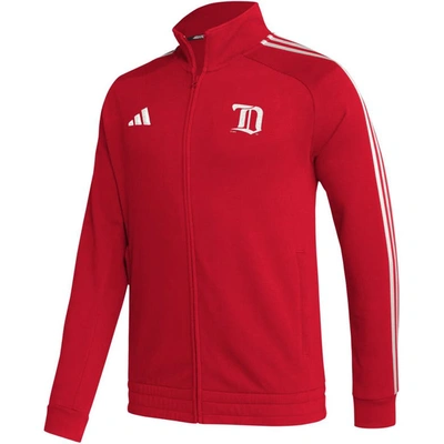 Shop Adidas Originals Adidas  Red Detroit Red Wings Raglan Full-zip Track Jacket