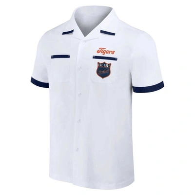 Shop Darius Rucker Collection By Fanatics White Detroit Tigers Bowling Button-up Shirt