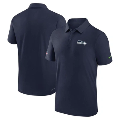 Shop Nike College Navy Seattle Seahawks Sideline Coaches Performance Polo