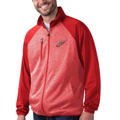 Shop G-iii Sports By Carl Banks Red Detroit Red Wings Runners Raglan Full-zip Track Jacket