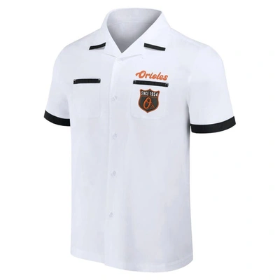 Shop Darius Rucker Collection By Fanatics White Baltimore Orioles Bowling Button-up Shirt
