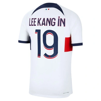 Shop Nike Lee Kang In White Paris Saint-germain 2023/24 Away Match Authentic Player Jersey