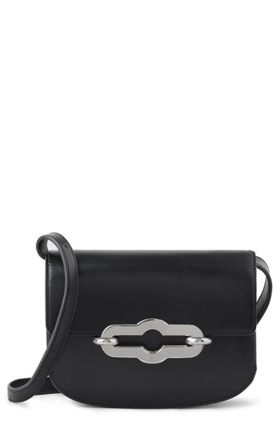 Shop Mulberry Small Pimlico Super Luxe Leather Crossbody Bag In Black-silver