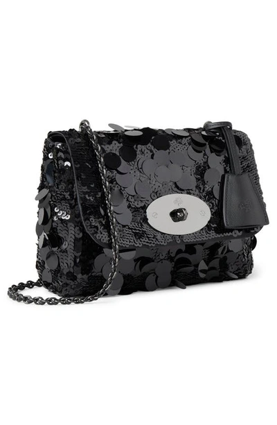 Shop Mulberry Lily Crystal Embellished Crossbody Bag In Black