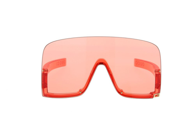 Shop Gucci Eyewear Oversized Frame Sunglasses In Red