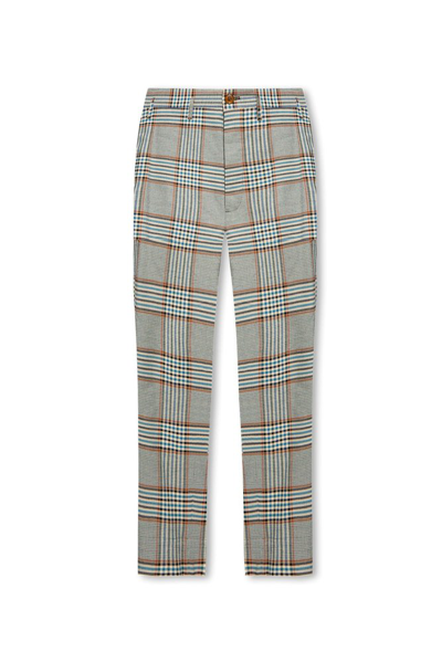Shop Vivienne Westwood Checked Cropped Trousers In Multi