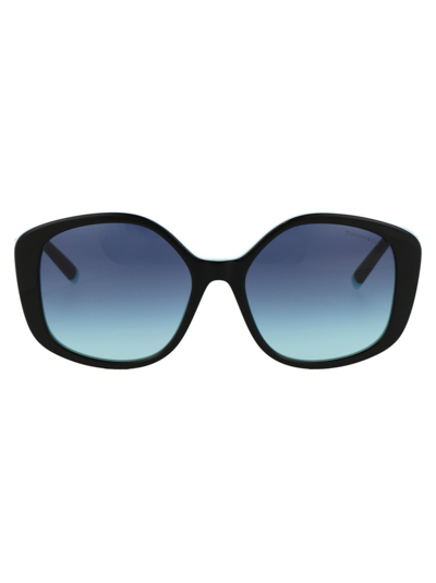 Shop Tiffany & Co . Butterfly Frame Sunglasses In Black