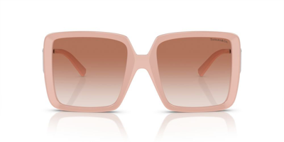 Shop Tiffany & Co . Square Frame Sunglasses In Pink