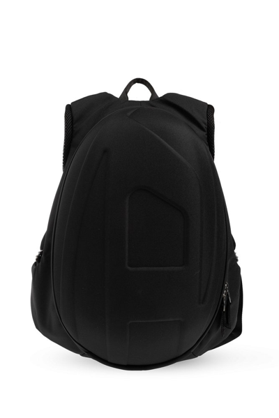 Shop Diesel 1 Dr Pod Logo Embossed Backpack In Black