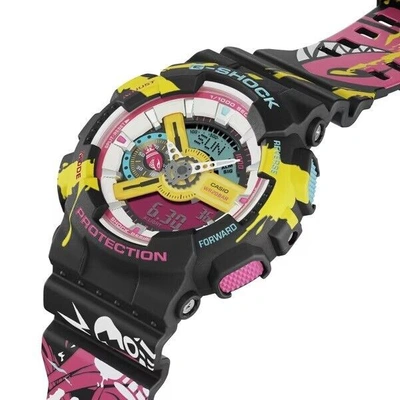 Pre-owned Casio G-shock Ga-110ll-1ajr League Of Legends Jinx Digital & Analog Watch